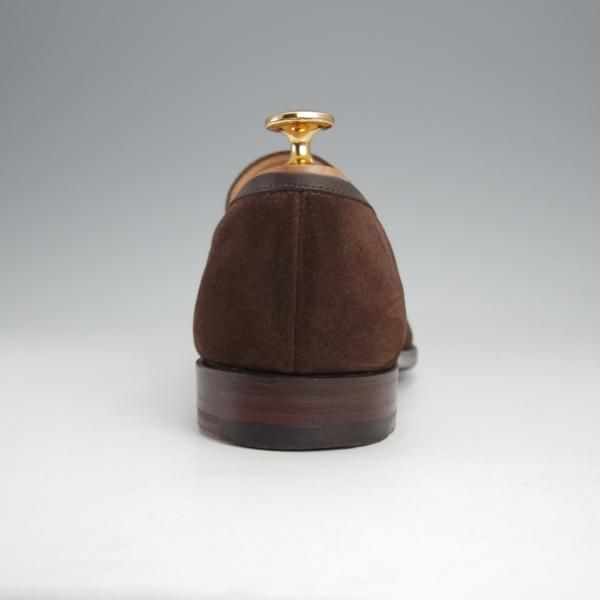 美品★クロケット&ジョーンズ 6.5E【★コインローファー/TEIGN/341ラスト】スエード/濃茶/メンズ/Crockett&Jones★j365