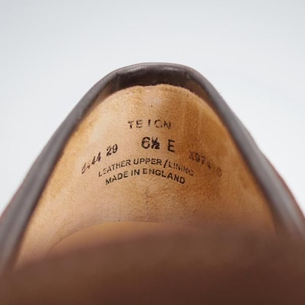 美品★クロケット&ジョーンズ 6.5E【★コインローファー/TEIGN/341ラスト】スエード/濃茶/メンズ/Crockett&Jones★j365
