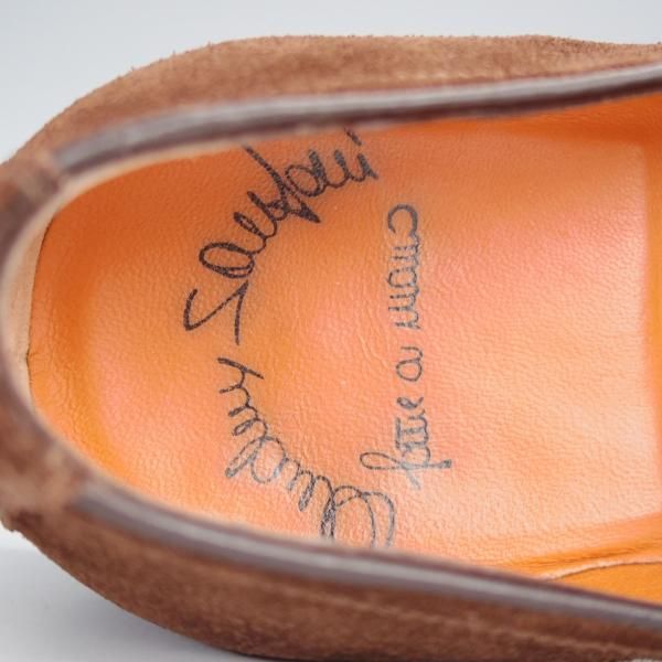 極美品★(伊)サントーニ SIZE 7.5【モデル定価￥104,500-★CARLOSラスト/カルロス/13907】ダブルバックル/ローファー/Santoni★j366