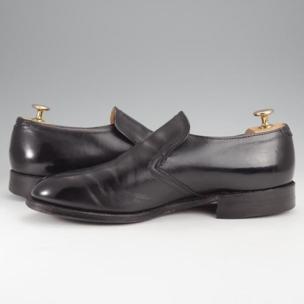 ★オールデン 7.5D【貴重★旧ロゴ/モディファイドラスト/45107F】センターエラスティック/ローファー/黒/メンズ/Alden★j369