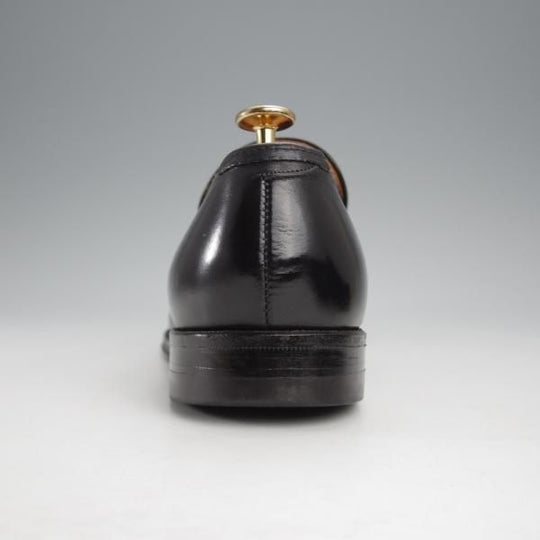 ★オールデン 7.5D【貴重★旧ロゴ/モディファイドラスト/45107F】センターエラスティック/ローファー/黒/メンズ/Alden★j369