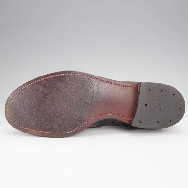 ★オールデン 7.5D【貴重★旧ロゴ/モディファイドラスト/45107F】センターエラスティック/ローファー/黒/メンズ/Alden★j369