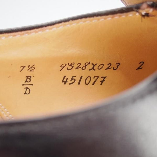 ★オールデン 7.5D【貴重★旧ロゴ/モディファイドラスト/45107F】センターエラスティック/ローファー/黒/メンズ/Alden★j369