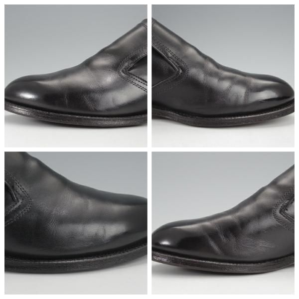 ★オールデン 7.5D【貴重★旧ロゴ/モディファイドラスト/45107F】センターエラスティック/ローファー/黒/メンズ/Alden★j369