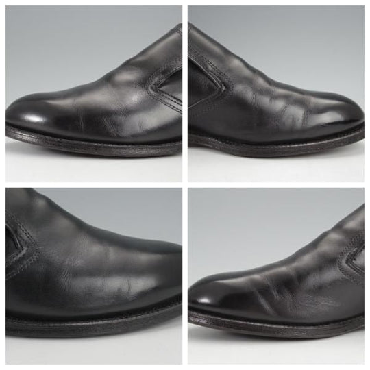 ★オールデン 7.5D【貴重★旧ロゴ/モディファイドラスト/45107F】センターエラスティック/ローファー/黒/メンズ/Alden★j369