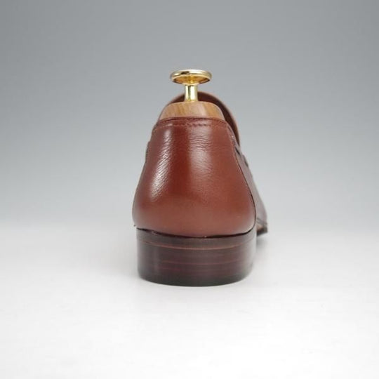 未使用★(伊)タニノクリスチー SIZE 7.5【デッドストック品★タッセルローファー/105843】グレインレザー/茶/メンズ/TANINO CRISCI★j374