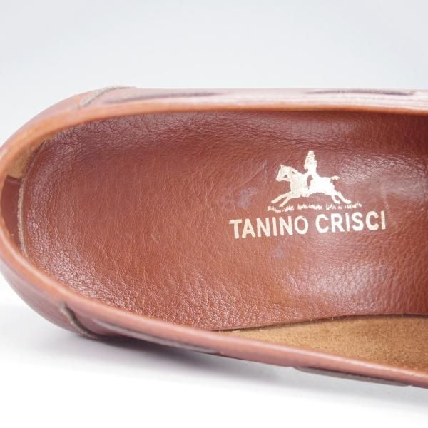 TANINO CRISCI タニノクリスチー 本革レザー タッセル ローファー茶 TANINO CRISCI タニノクリスチー ローファー茶 37ハーフサイズ