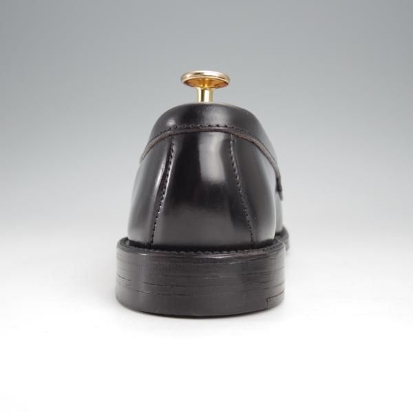 極美品★オールデン 7.5E【現行定価17万円程度★コードバン/(香港)TASSELS別注/987】ヴァンラスト/コインローファー/黒/Alden★j376