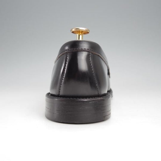 極美品★オールデン 7.5E【現行定価17万円程度★コードバン/(香港)TASSELS別注/987】ヴァンラスト/コインローファー/黒/Alden★j376