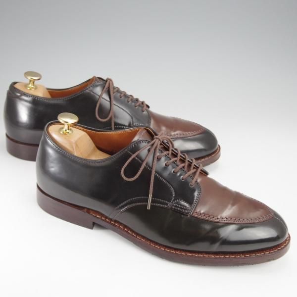 極上★オールデン 8E【貴重★コードバン仕様/(ハワイ)Leather Soul別注/シガー×黒】87970/コンビ/Vチップ/レザーソウル/Alden★j378