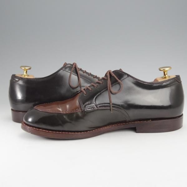 極上★オールデン 8E【貴重★コードバン仕様/(ハワイ)Leather Soul別注/シガー×黒】87970/コンビ/Vチップ/レザーソウル/Alden★j378