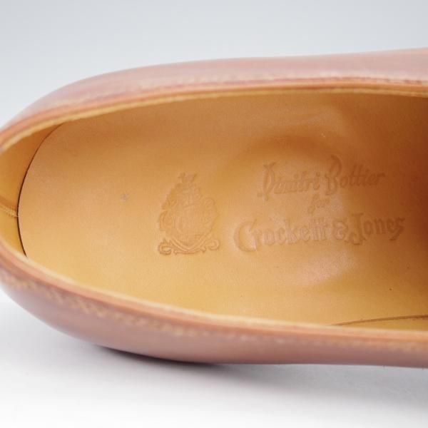 未使用★クロケット&ジョーンズ UK6程度【オーダー価格4500ユーロ〜(65万円程度)★パリ店のビスポーク品】ホールカット/茶★j301