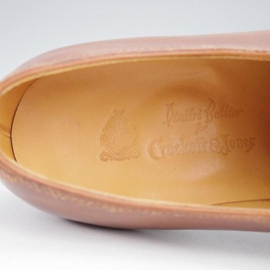 未使用★クロケット&ジョーンズ UK6程度【オーダー価格4500ユーロ〜(65万円程度)★パリ店のビスポーク品】ホールカット/茶★j301