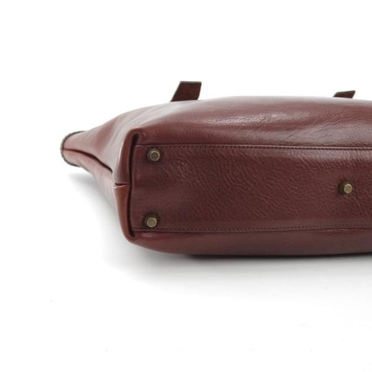 極上★万双【定価￥49,500-★シモーネBOX トート/オイルドレザー】トートバッグ/ブリーフケース/メンズ/ビジネス/バッグ/茶/革/鞄★N5855