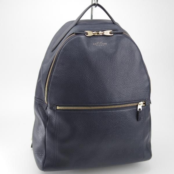 スマイソン/SMYTHSON/デイパック/リュック/紺☆N5859- 高級中古