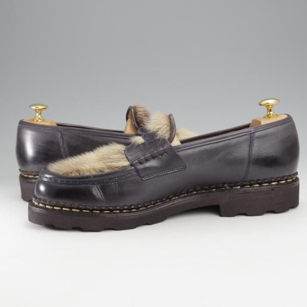極美品★パラブーツ SIZE 8.5【貴重★フォック仕様(アザラシの毛皮)/ランス/REIMS】ビームス別注/コインローファー/NUIT/Paraboot★j379