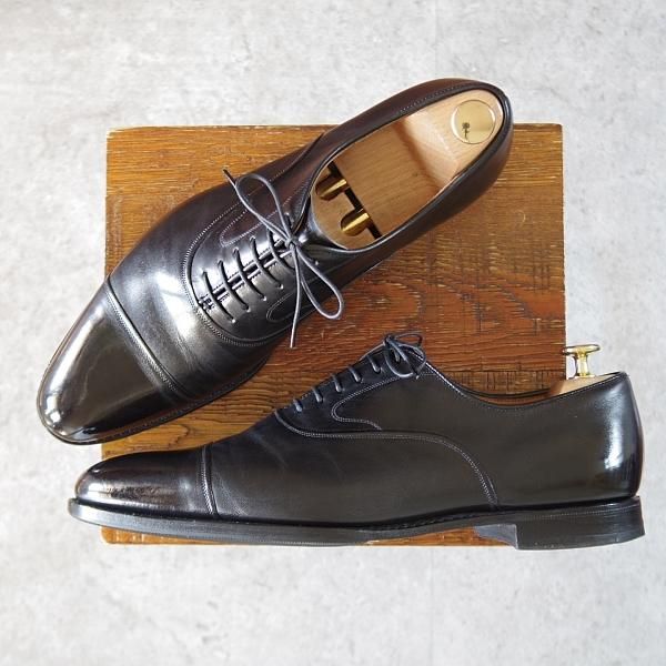 極上★チャーチ 90F/UK9【上級ライン★LAST137コレクション(2013年)/LAMPORT/ランポート】ストレートチップ/黒/メンズ/Church's★j380