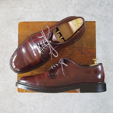 極上★オールデン 6.5D【定価￥171,600-★コードバン仕様/990】バリーラスト/プレーントゥ/#8/赤茶/メンズ/Alden★j384