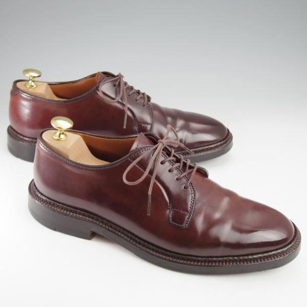 極上★オールデン 6.5D【定価￥171,600-★コードバン仕様/990】バリーラスト/プレーントゥ/#8/赤茶/メンズ/Alden★j384