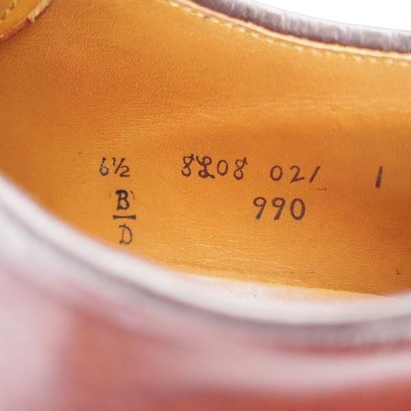 極上★オールデン 6.5D【定価￥171,600-★コードバン仕様/990】バリーラスト/プレーントゥ/#8/赤茶/メンズ/Alden★j384