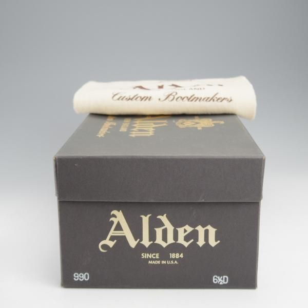 極上★オールデン 6.5D【定価￥171,600-★コードバン仕様/990】バリーラスト/プレーントゥ/#8/赤茶/メンズ/Alden★j384