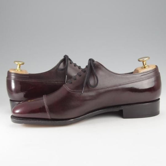 未使用★ジョンロブ 6E【定価￥319,000-★プレステージライン/ALFORD】7000ラスト/ミュージアムカーフ/PLUM/赤茶/メンズ/JOHN LOBB★j385