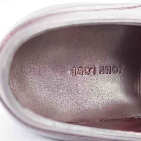 未使用★ジョンロブ 6E【定価￥319,000-★プレステージライン/ALFORD】7000ラスト/ミュージアムカーフ/PLUM/赤茶/メンズ/JOHN LOBB★j385