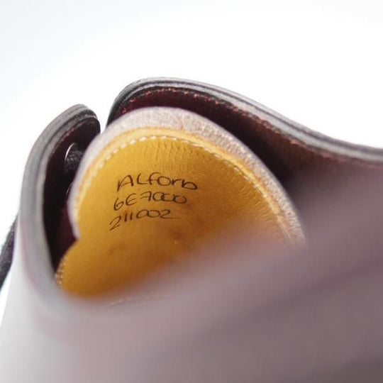 未使用★ジョンロブ 6E【定価￥319,000-★プレステージライン/ALFORD】7000ラスト/ミュージアムカーフ/PLUM/赤茶/メンズ/JOHN LOBB★j385