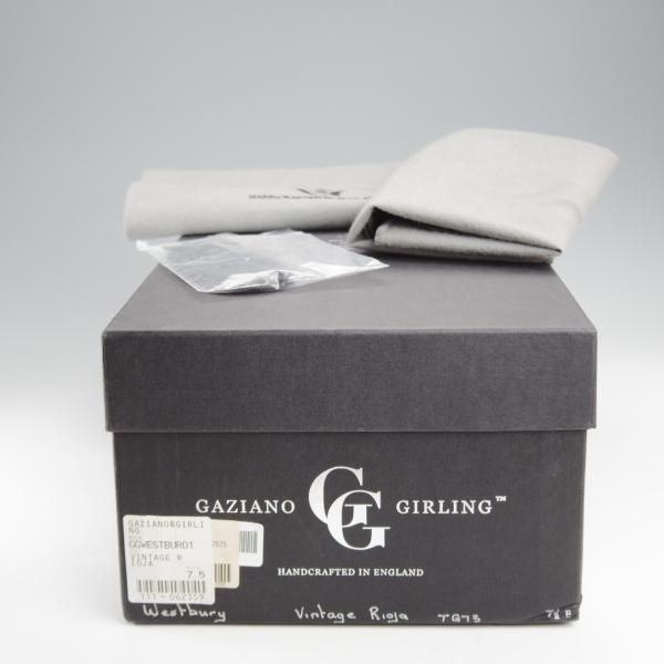 未使用★(英)ガジアーノ&ガーリング 7.5E【定価￥242,000-★オックスフォードシューズ/WESTBURY】TG73ラスト/赤茶/GAZIANO&GIRLING★j387