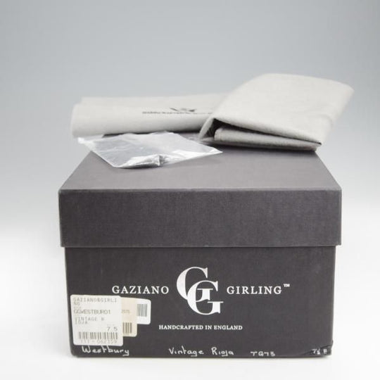 未使用★(英)ガジアーノ&ガーリング 7.5E【定価￥242,000-★オックスフォードシューズ/WESTBURY】TG73ラスト/赤茶/GAZIANO&GIRLING★j387