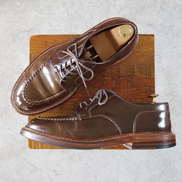 美品★オールデン 7.5E【貴重★シガー色/コードバン/24032Y/モックトゥOX】バリーラスト/Uモック/茶/メンズ/Alden★j389