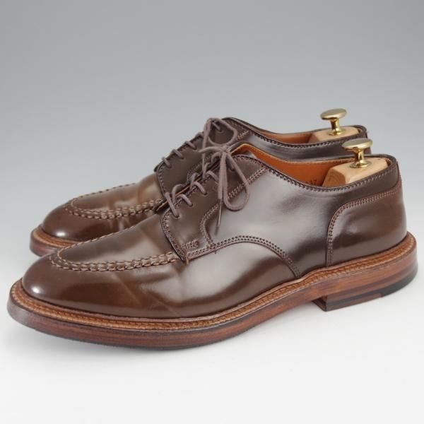 美品★オールデン 7.5E【貴重★シガー色/コードバン/24032Y/モックトゥOX】バリーラスト/Uモック/茶/メンズ/Alden★j389