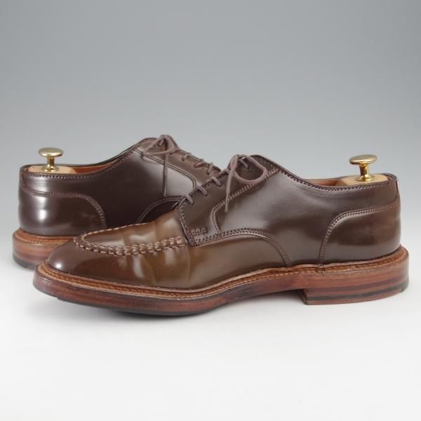 美品★オールデン 7.5E【貴重★シガー色/コードバン/24032Y/モックトゥOX】バリーラスト/Uモック/茶/メンズ/Alden★j389