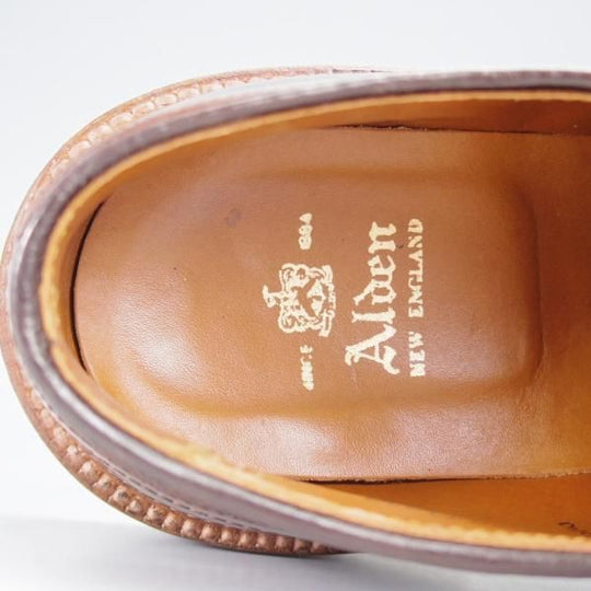 美品★オールデン 7.5E【貴重★シガー色/コードバン/24032Y/モックトゥOX】バリーラスト/Uモック/茶/メンズ/Alden★j389