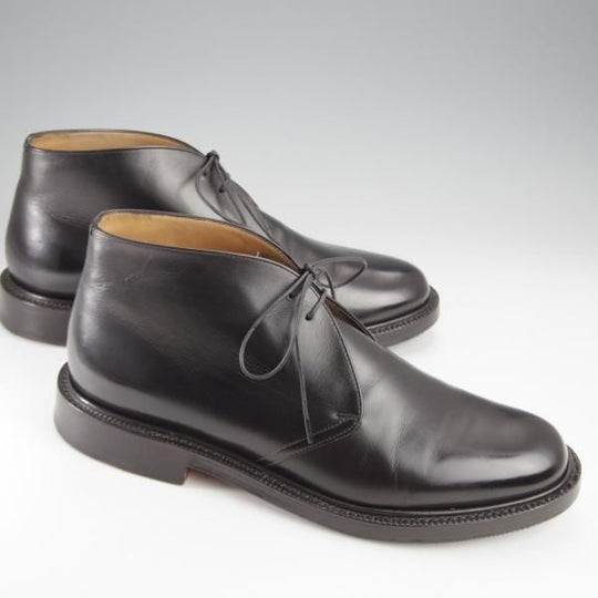 美品★チャーチ 70F/UK7【貴重★SHANNONと同じ103ラスト/AYR】チャッカブーツ/カーフ/黒/メンズ/Church's★j390