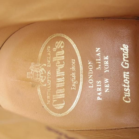 美品★チャーチ 70F/UK7【貴重★SHANNONと同じ103ラスト/AYR】チャッカブーツ/カーフ/黒/メンズ/Church's★j390