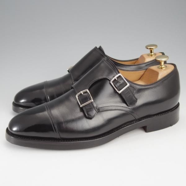 極上★ジョンロブ 7E【貴重★8797ラスト/WILLIAM/ウィリアム】ダブルモンク/カーフ/黒/メンズ/JOHN LOBB★j392