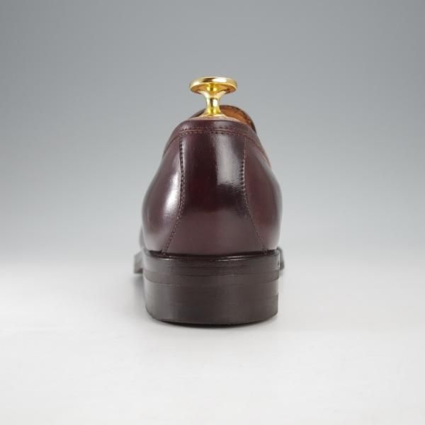 極上★(伊)エンツォ・ボナフェ SIZE 39【モデル定価￥209,000-★コードバン仕様/コインローファー】3713/赤茶/Enzo Bonafe★j395