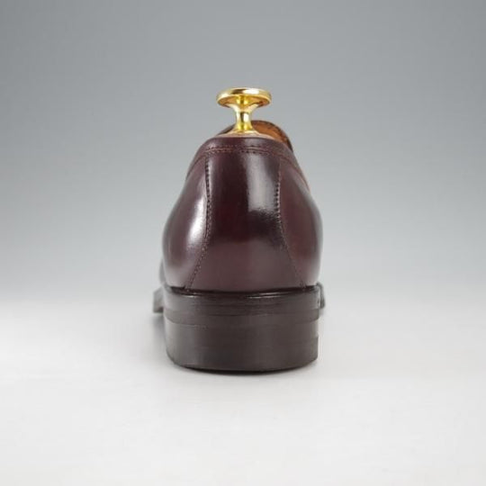 極上★(伊)エンツォ・ボナフェ SIZE 39【モデル定価￥209,000-★コードバン仕様/コインローファー】3713/赤茶/Enzo Bonafe★j395