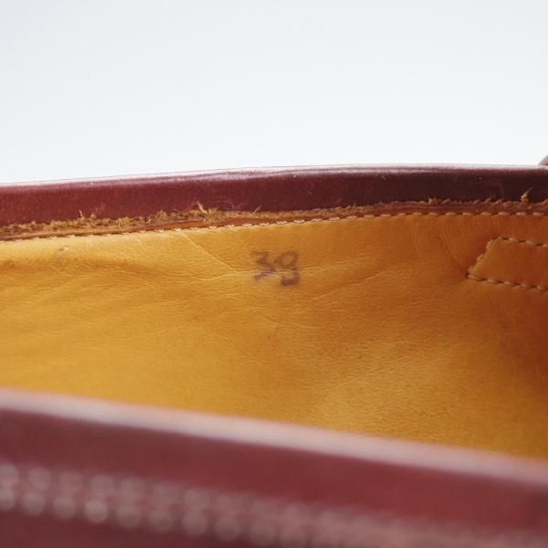 極上★(伊)エンツォ・ボナフェ SIZE 39【モデル定価￥209,000-★コードバン仕様/コインローファー】3713/赤茶/Enzo Bonafe★j395