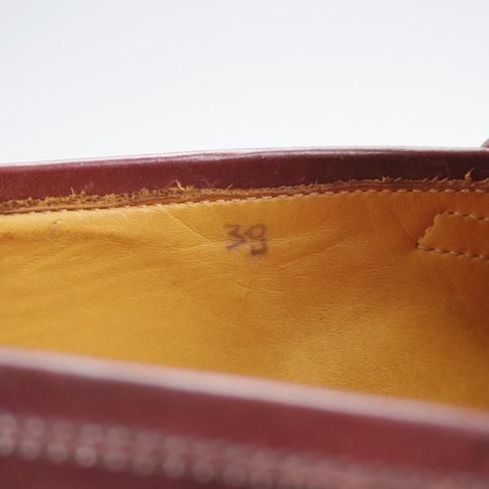 極上★(伊)エンツォ・ボナフェ SIZE 39【モデル定価￥209,000-★コードバン仕様/コインローファー】3713/赤茶/Enzo Bonafe★j395