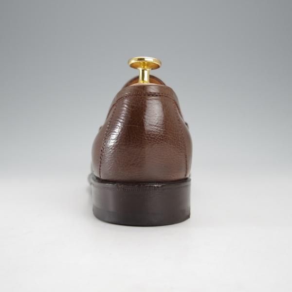 美品★(伊)エンツォ・ボナフェ SIZE 5.5【定価￥126,500-★ビットローファー/2695】グレインレザー/茶/メンズ/Enzo Bonafe★j396