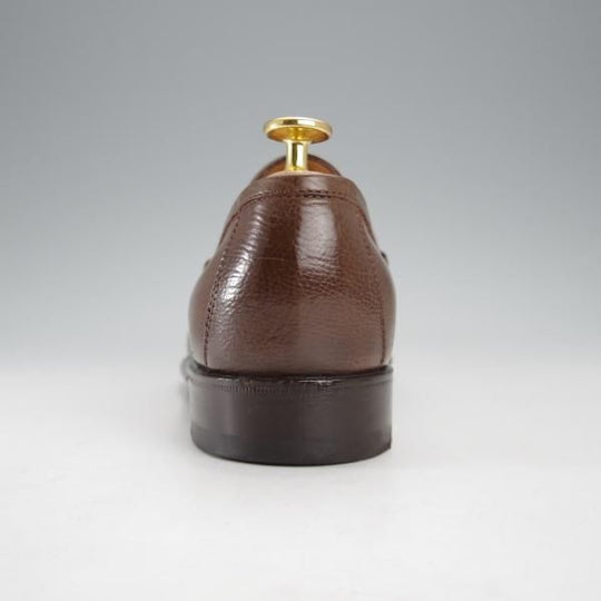 美品★(伊)エンツォ・ボナフェ SIZE 5.5【定価￥126,500-★ビットローファー/2695】グレインレザー/茶/メンズ/Enzo Bonafe★j396