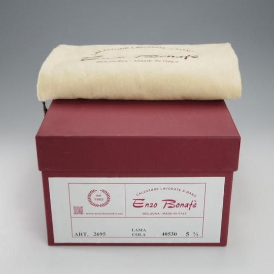 美品★(伊)エンツォ・ボナフェ SIZE 5.5【定価￥126,500-★ビットローファー/2695】グレインレザー/茶/メンズ/Enzo Bonafe★j396