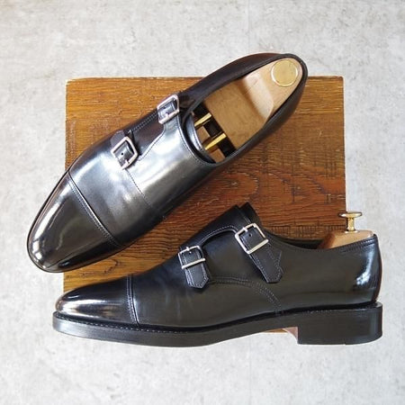 極上★ジョンロブ 7.5D【定価￥216,700-★WILLIAM/ウィリアム】9795ラスト/ダブルモンク/カーフ/黒/メンズ/JOHN LOBB★j397