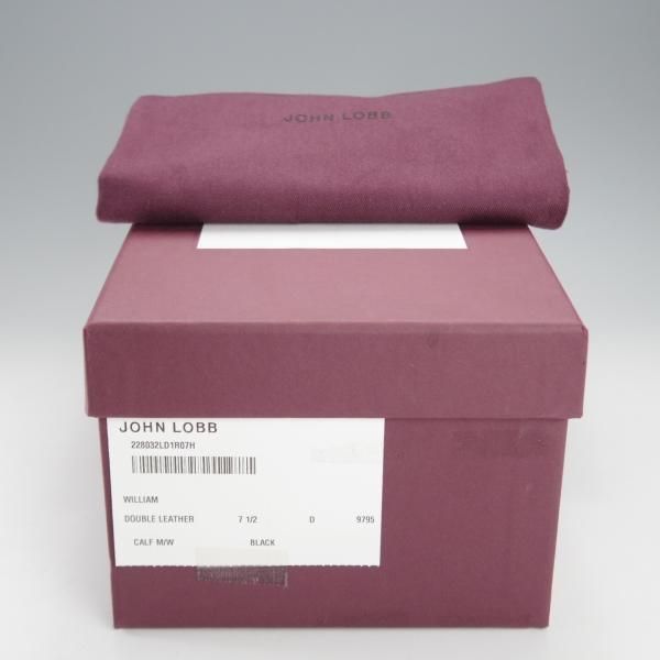 極上★ジョンロブ 7.5D【定価￥216,700-★WILLIAM/ウィリアム】9795ラスト/ダブルモンク/カーフ/黒/メンズ/JOHN LOBB★j397