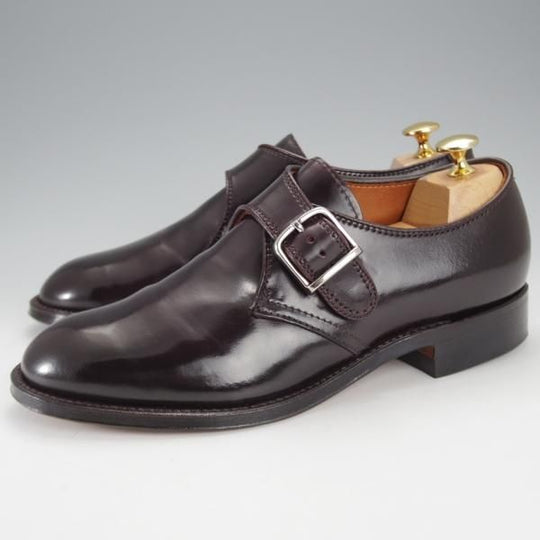 極美品★オールデン 6D【定価￥170,500-★コードバン仕様/モディファイドラスト】1878/モンクストラップ/#8/バーガンディー/ALDEN★j398