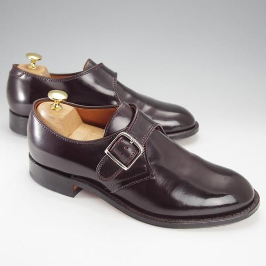 極美品★オールデン 6D【定価￥170,500-★コードバン仕様/モディファイドラスト】1878/モンクストラップ/#8/バーガンディー/ALDEN★j398