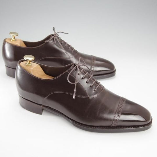 美品★(英)ガジアーノ&ガーリング 7.5E【貴重★6アイレット仕様の特別オーダー/CAMBRIDGE】MH71ラスト/パンチドキャップトゥ/濃茶★j399