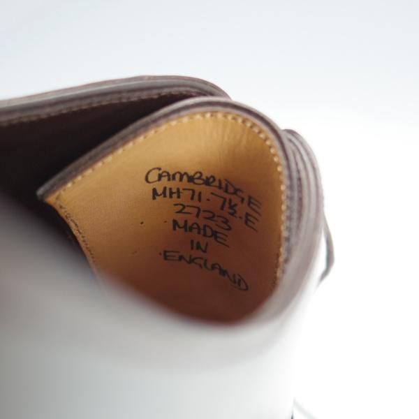 美品★(英)ガジアーノ&ガーリング 7.5E【貴重★6アイレット仕様の特別オーダー/CAMBRIDGE】MH71ラスト/パンチドキャップトゥ/濃茶★j399